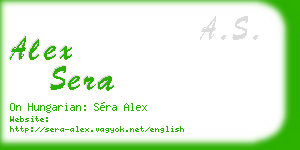 alex sera business card